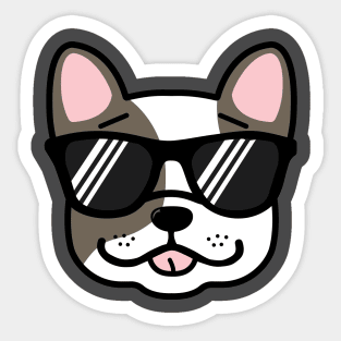 Frenchie Funny French Bulldog in Sunglasses Sticker